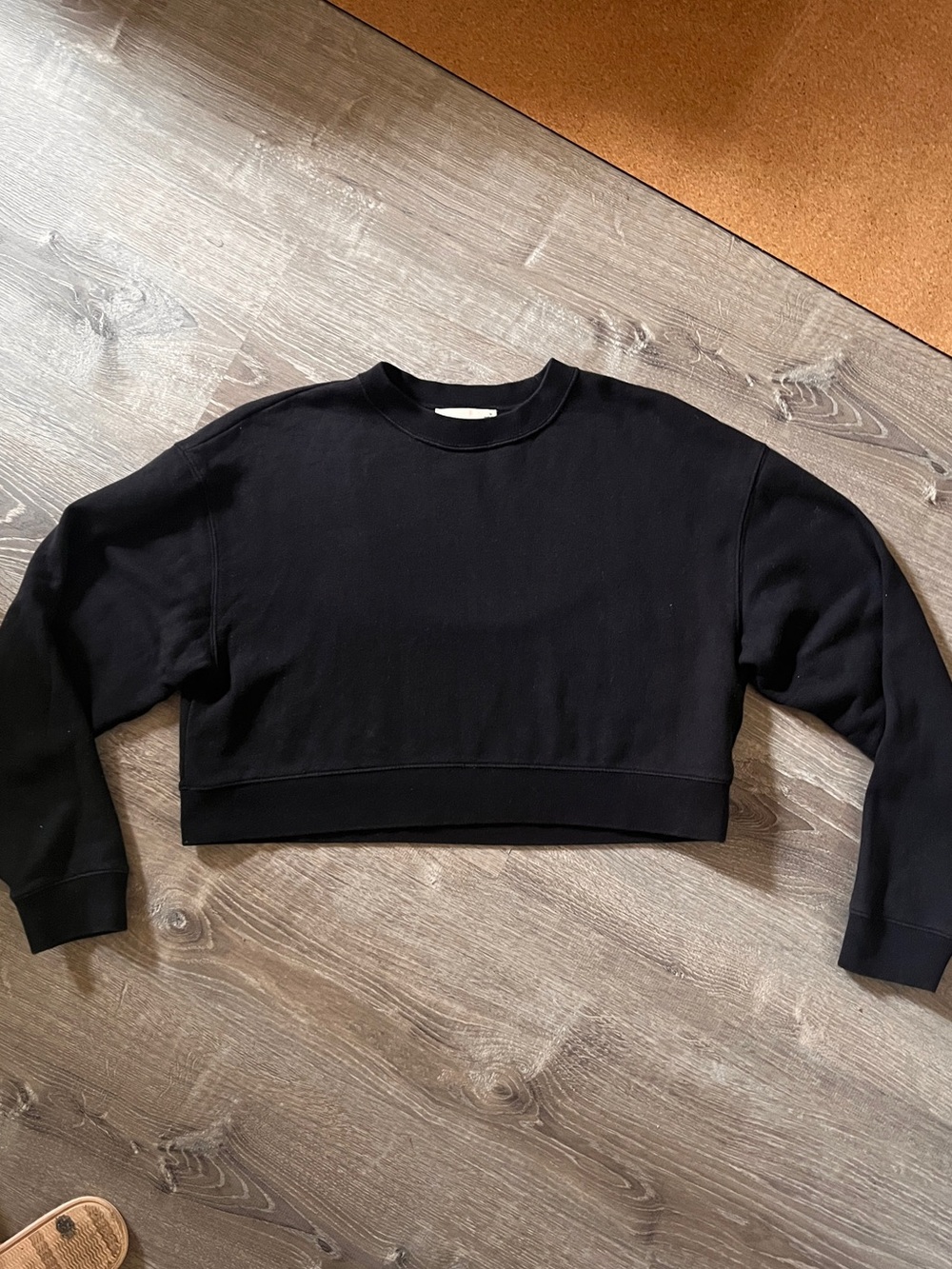 Wilfred Free Black Cotton Cropped Crewneck Sweater - M - Women